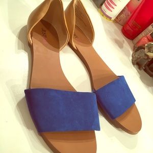 Dress up flats (blue and nude)